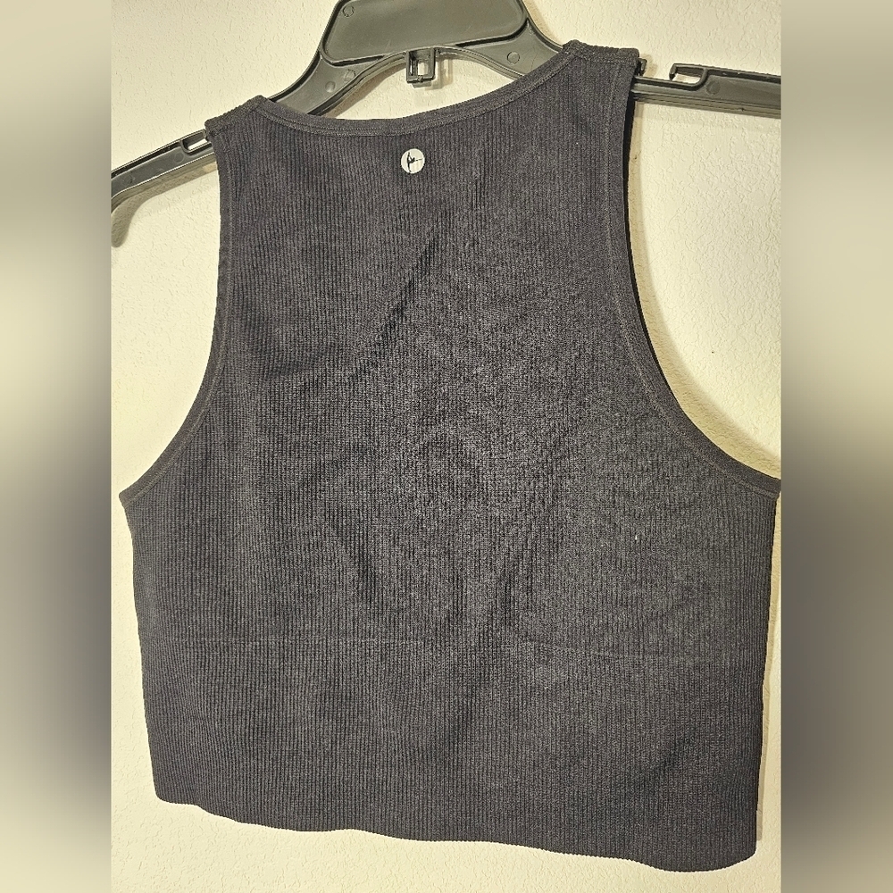90 Degree By Reflex Rib Seamless High Line Black Tank Top Women's Medium - Picture 4 of 6